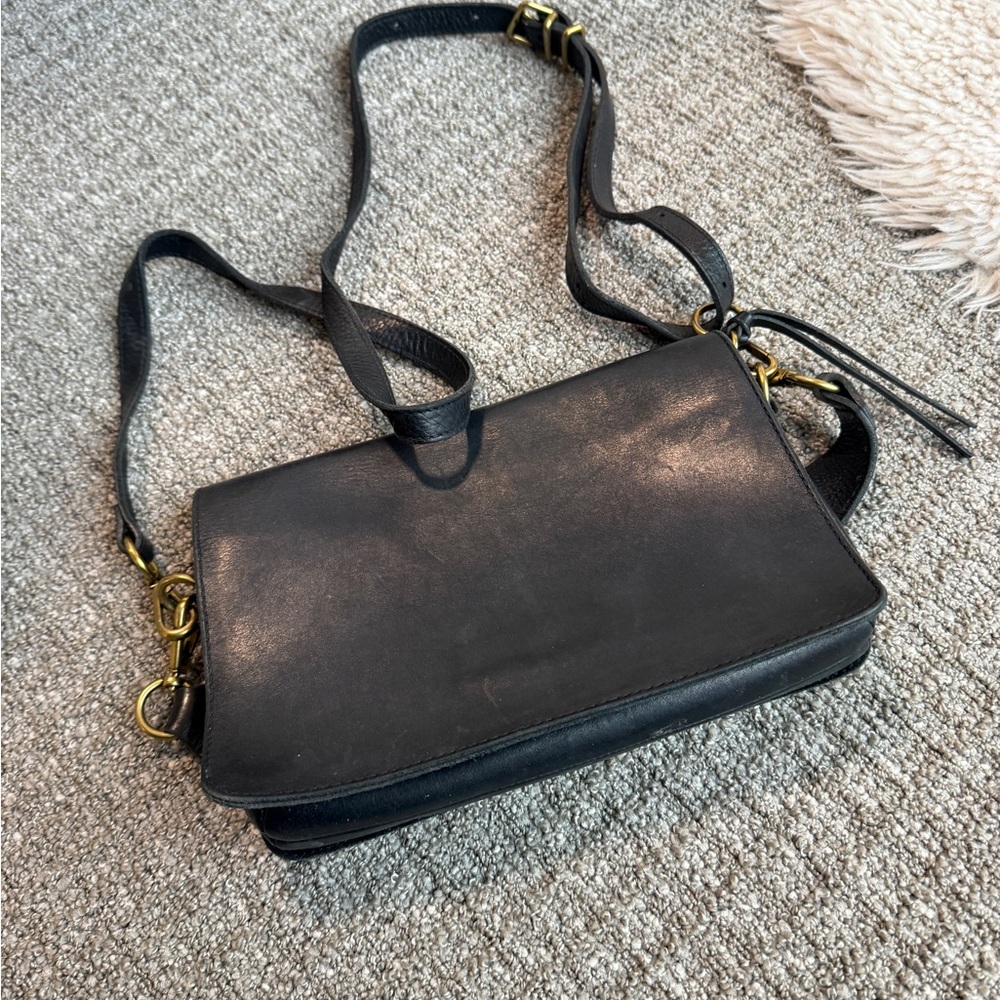 Madewell Black Leather Crossbody Handbag